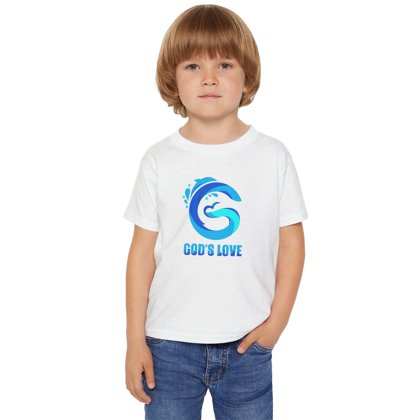 God's Love living Water T-Shirt - Heavy Cotton™ Cute Kids Tee