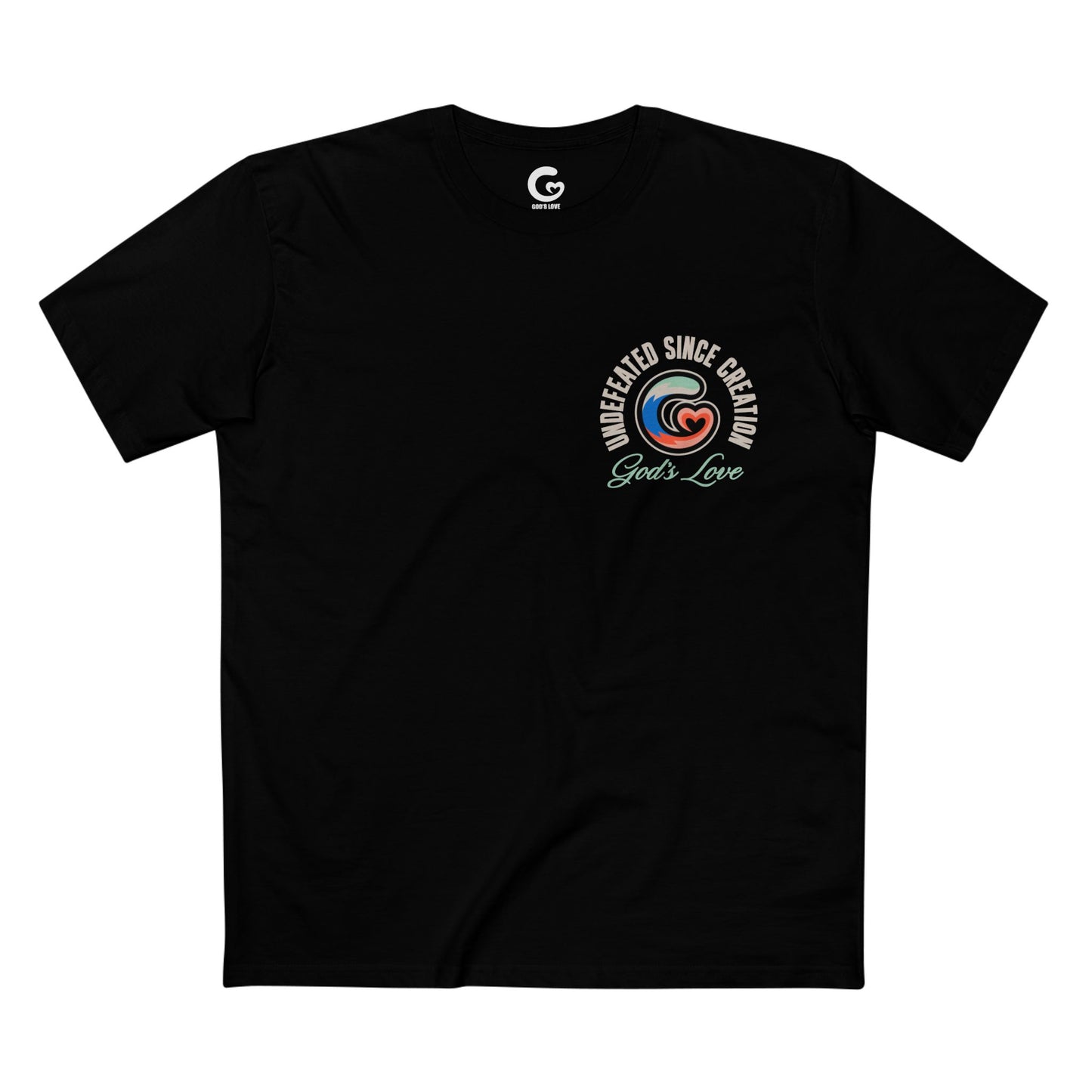God's Love Graphic Tee | Undefeated Since Creation, Casual Wear, Gift for Him/Her, Shirt, Faith-based Apparel