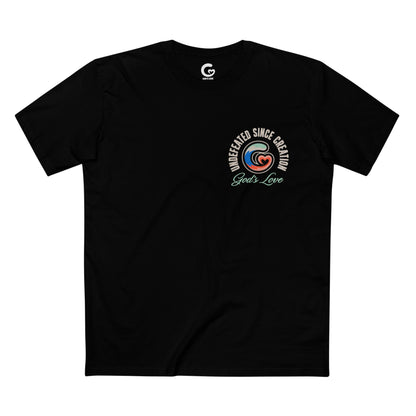 God's Love Graphic Tee | Undefeated Since Creation, Casual Wear, Gift for Him/Her, Shirt, Faith-based Apparel