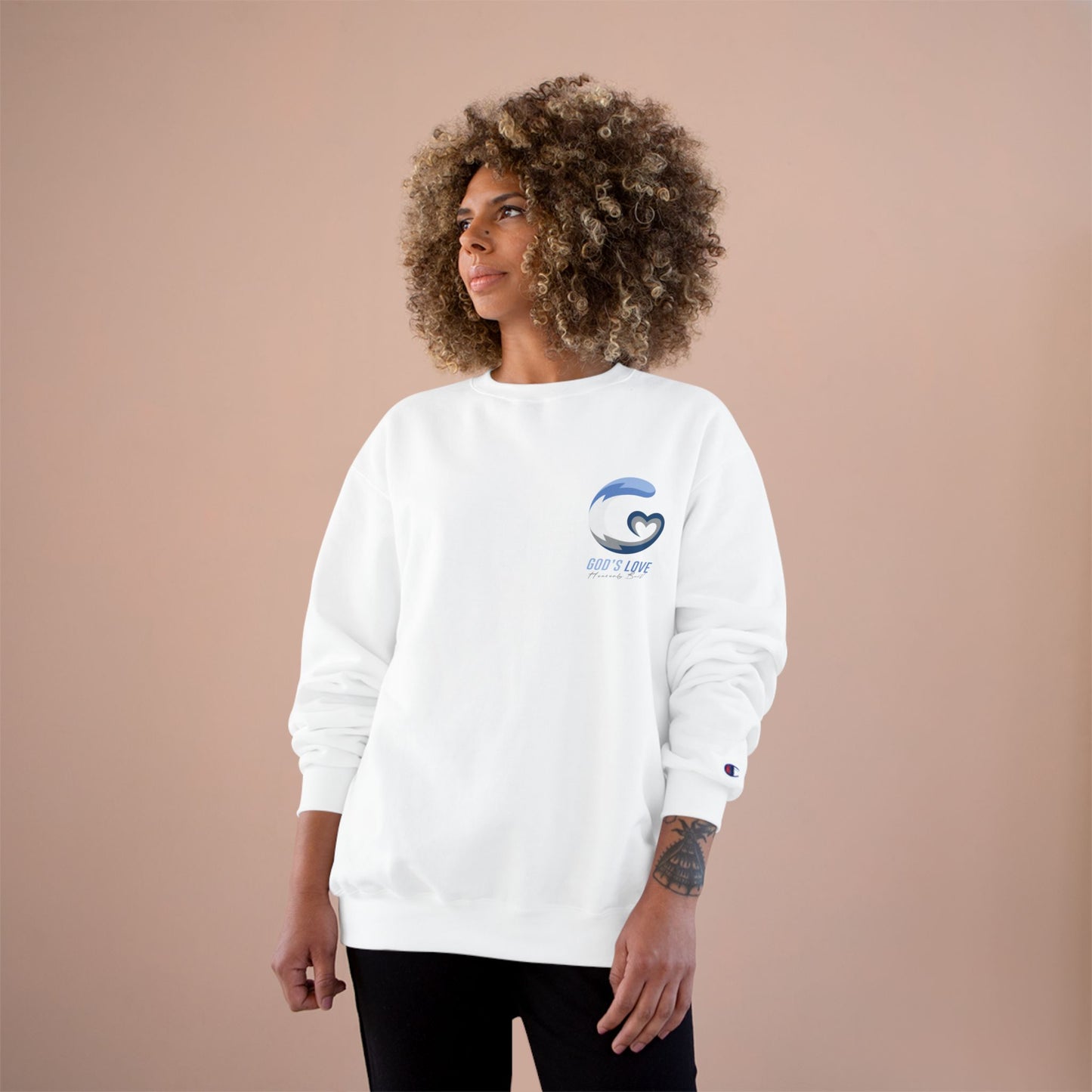 God's Love Champion Sweatshirt - Cozy and Inspirational Pullover