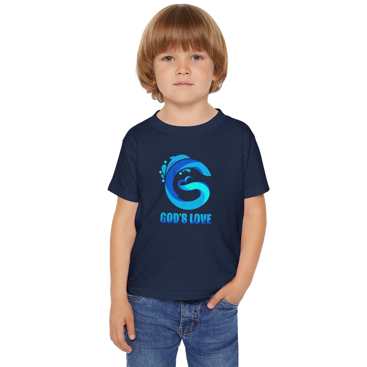 God's Love living Water T-Shirt - Heavy Cotton™ Cute Kids Tee