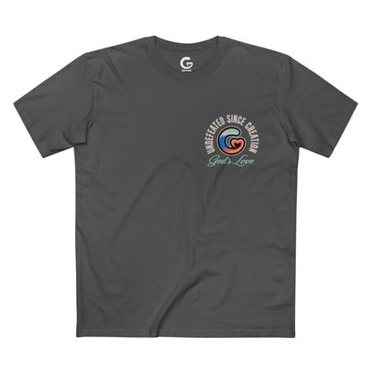 God's Love Graphic Tee | Undefeated Since Creation, Casual Wear, Gift for Him/Her, Shirt, Faith-based Apparel
