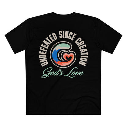 God's Love Graphic Tee | Undefeated Since Creation, Casual Wear, Gift for Him/Her, Shirt, Faith-based Apparel